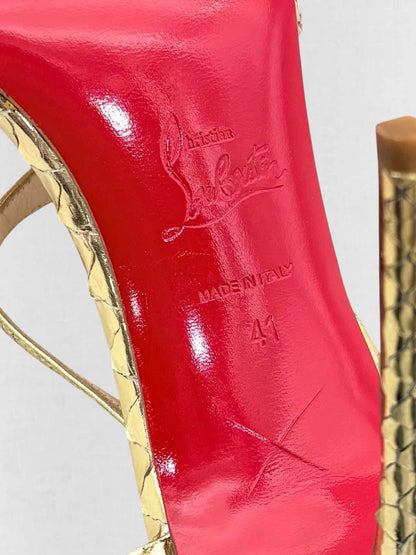 CHRISTIAN LOUBOUTIN June Gold Size EU 41 Pumps