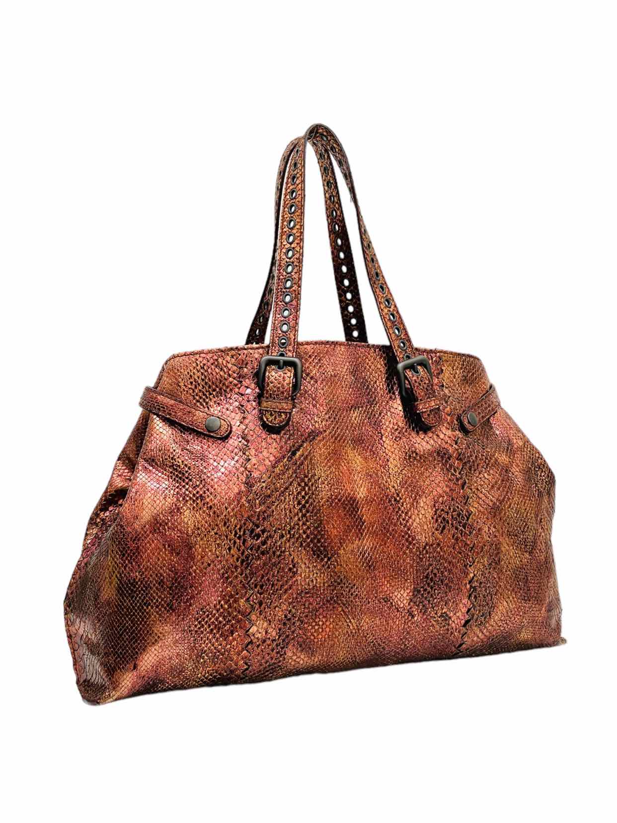 BOTTEGA VENETA Shopper Metallic Rust Tote Bag