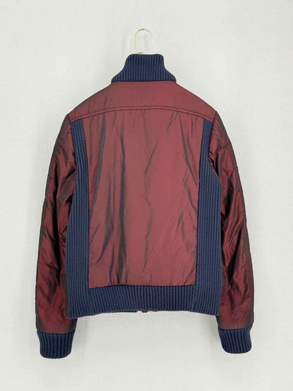MOSCHINO Bomber Burgundy & Blue Size US 40 Jacket