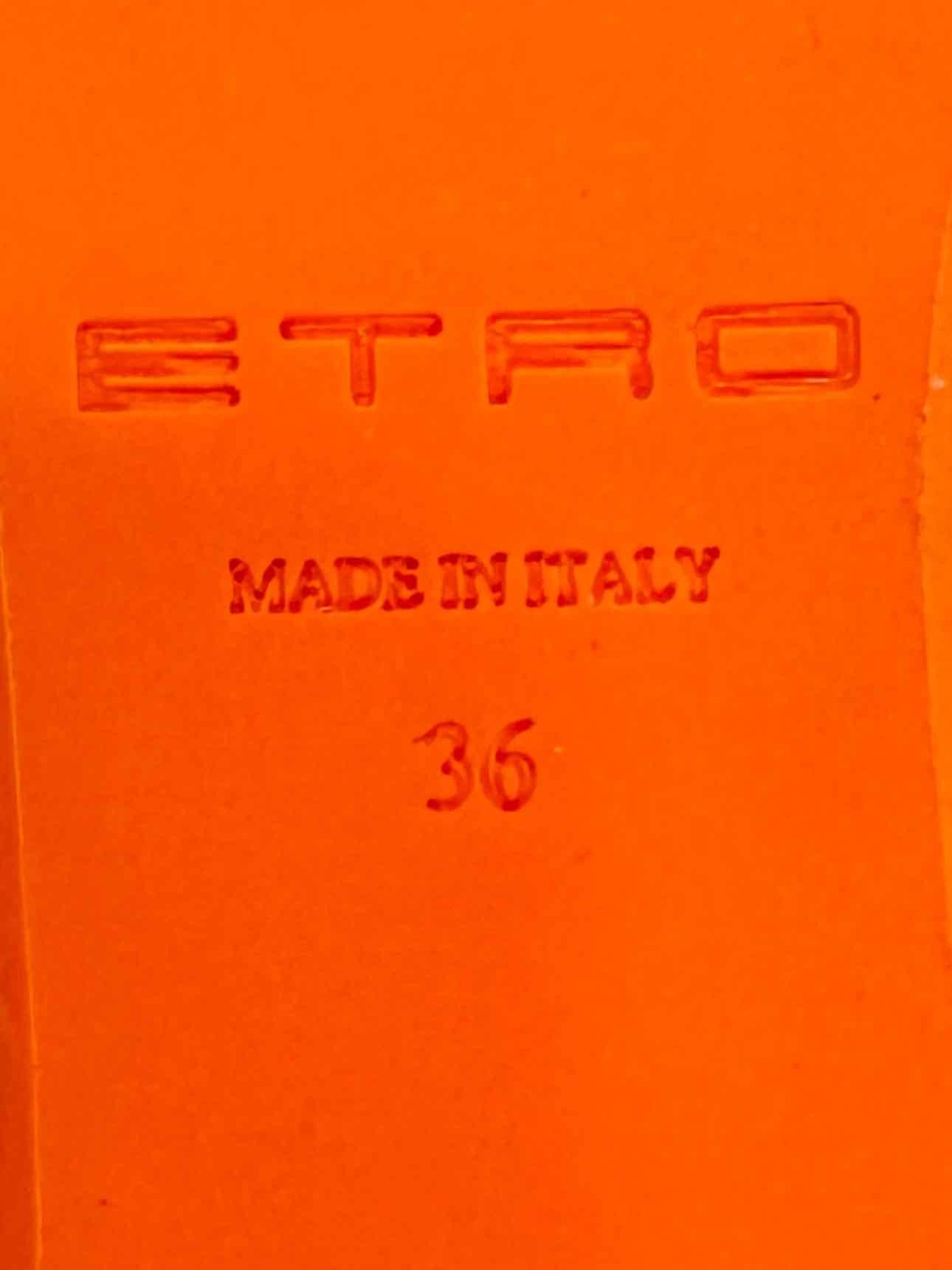 ETRO Ankle Strap Orange Multicolor Size EU 36 Wedges