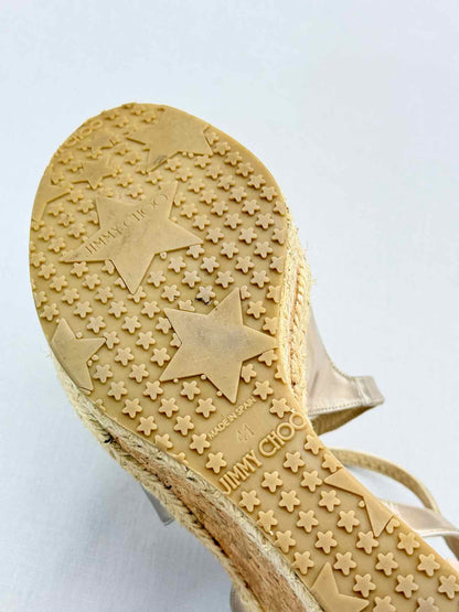 JIMMY CHOO Ayla Gold Size EU 41 Wedges
