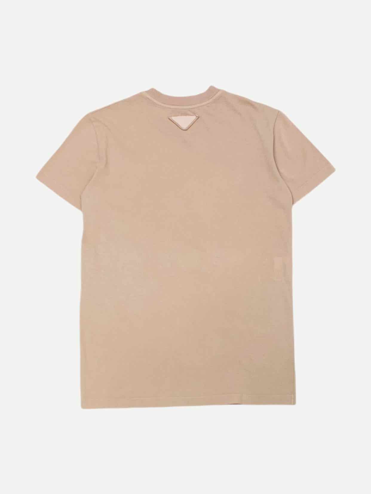 PRADA Round Neck Pink Size XSmall T-shirt