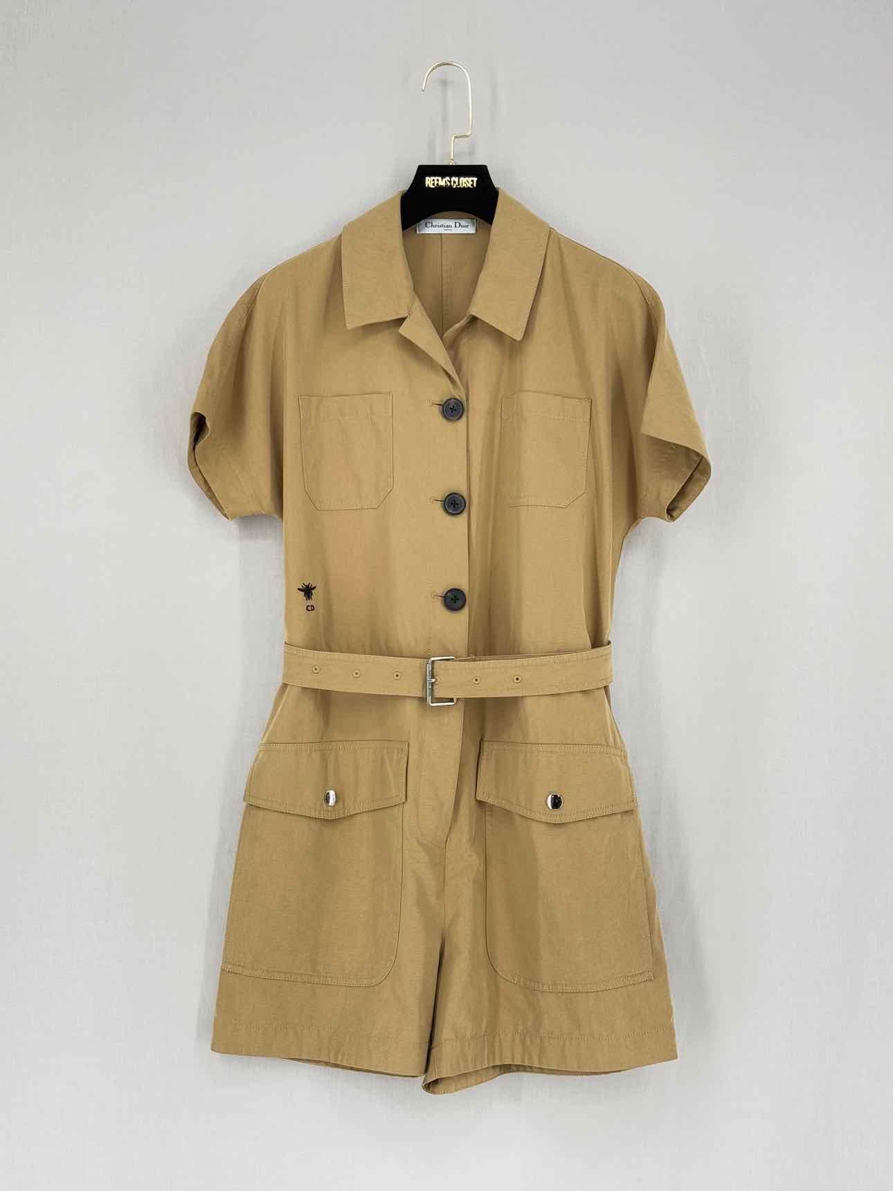 CHRISTIAN DIOR Tan Size US 6 Playsuit