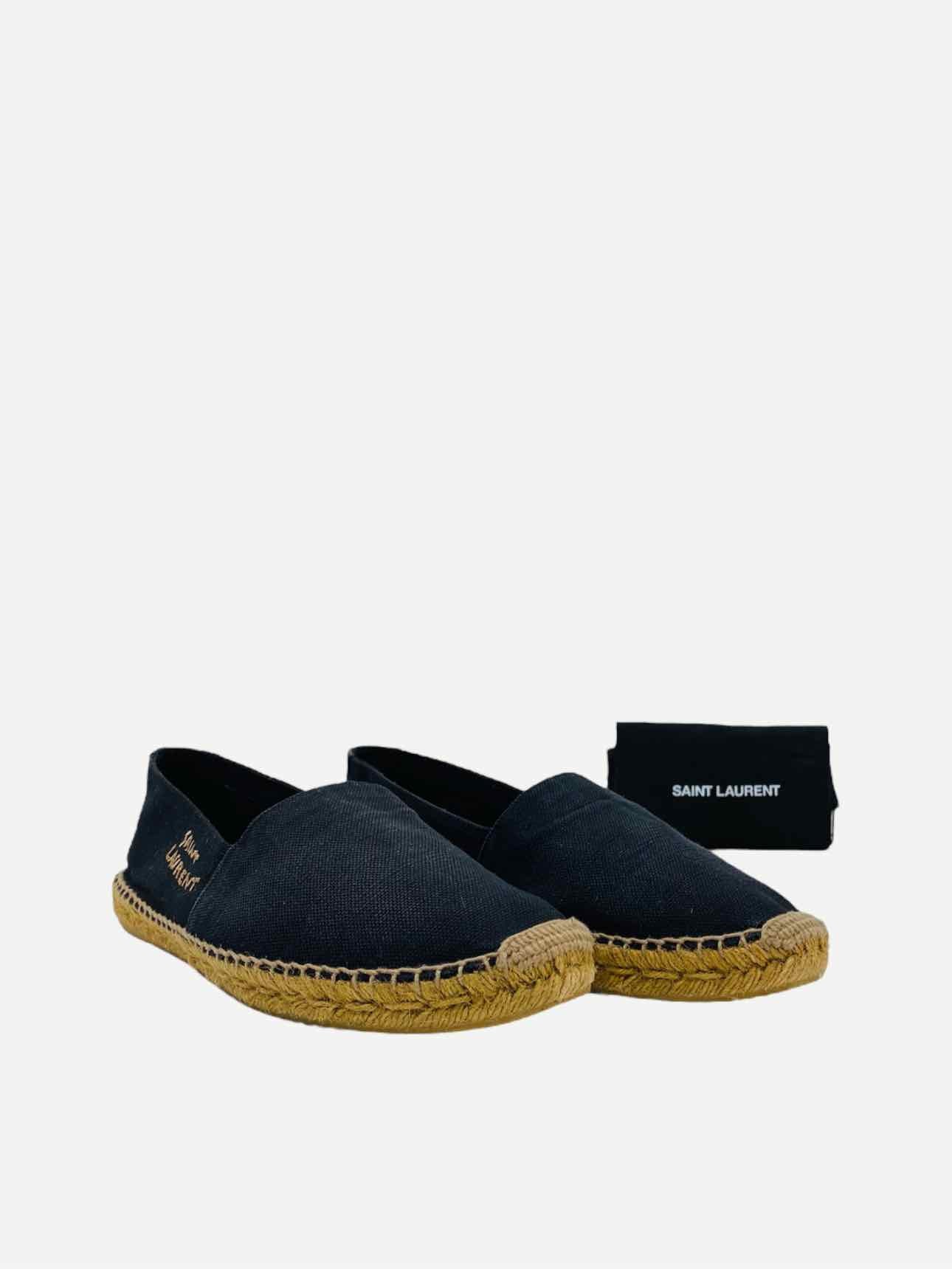 SAINT LAURENT Espadrille Black Flats 45