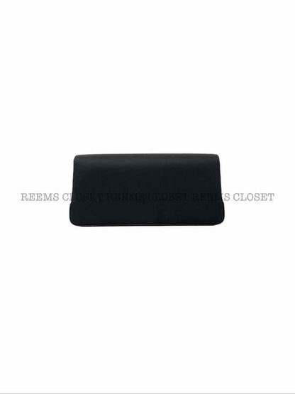 MANOLO BLAHNIK Envelope Black Clutch