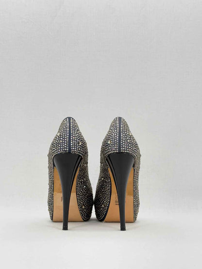 GINA Black Swarovski Embellished Size EU 40 Pumps