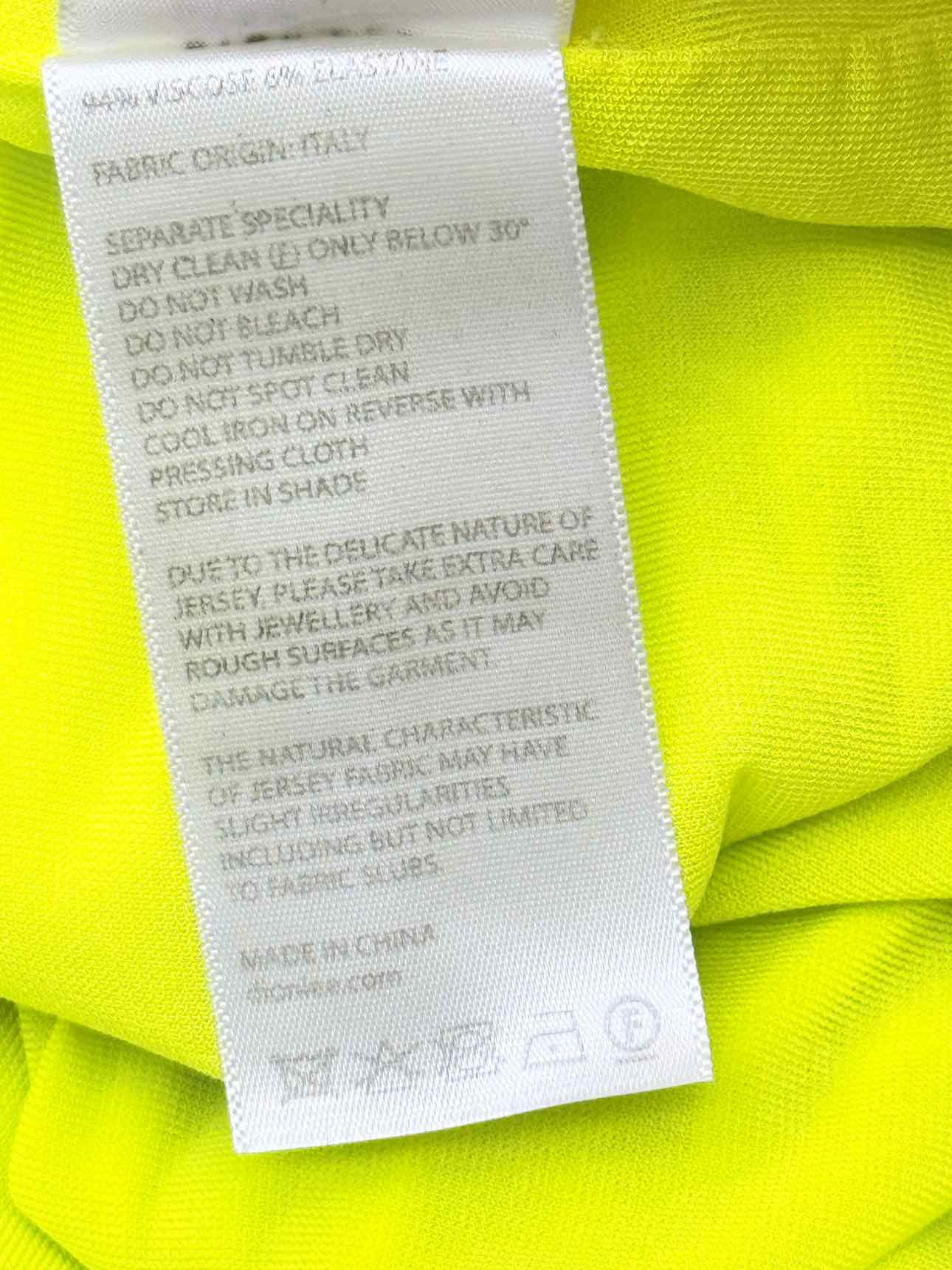 DION LEE V-Neck Rope Neon Green Size US 4 Long Dress