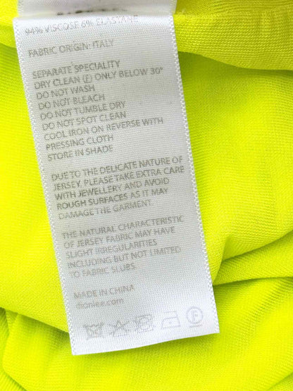 DION LEE V-Neck Rope Neon Green Size US 4 Long Dress