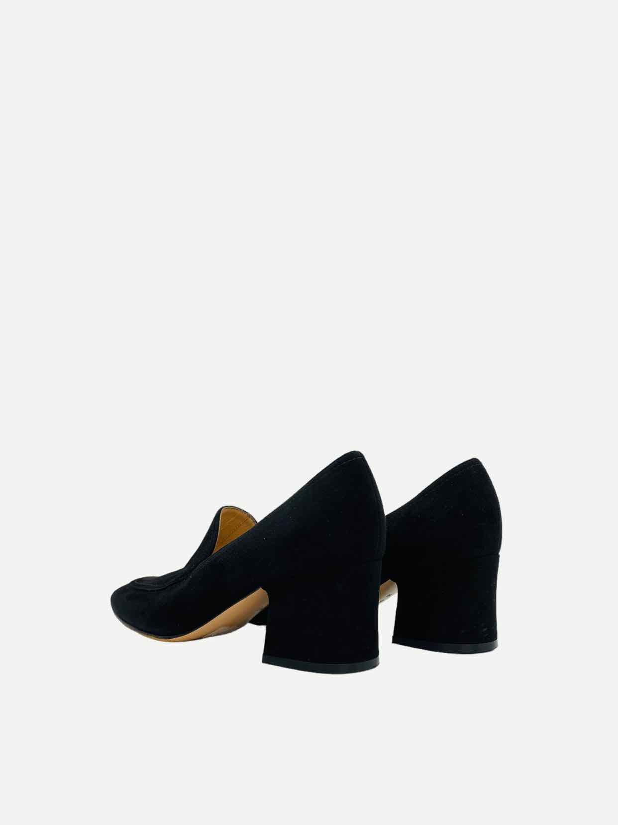 GIANVITO ROSSI Notched Black Pumps 36