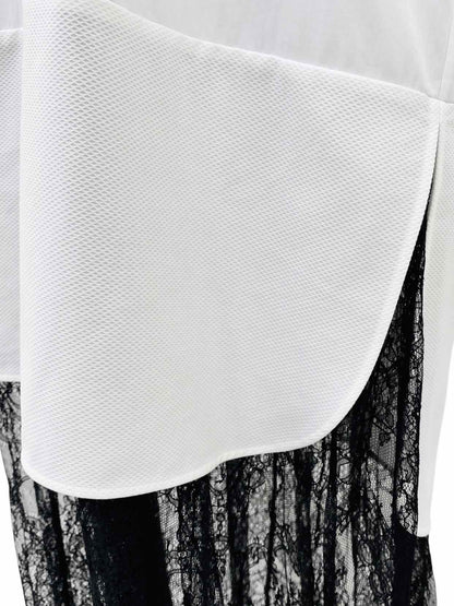 VALENTINO Shirt Dress White w/ Black Shirt Dress