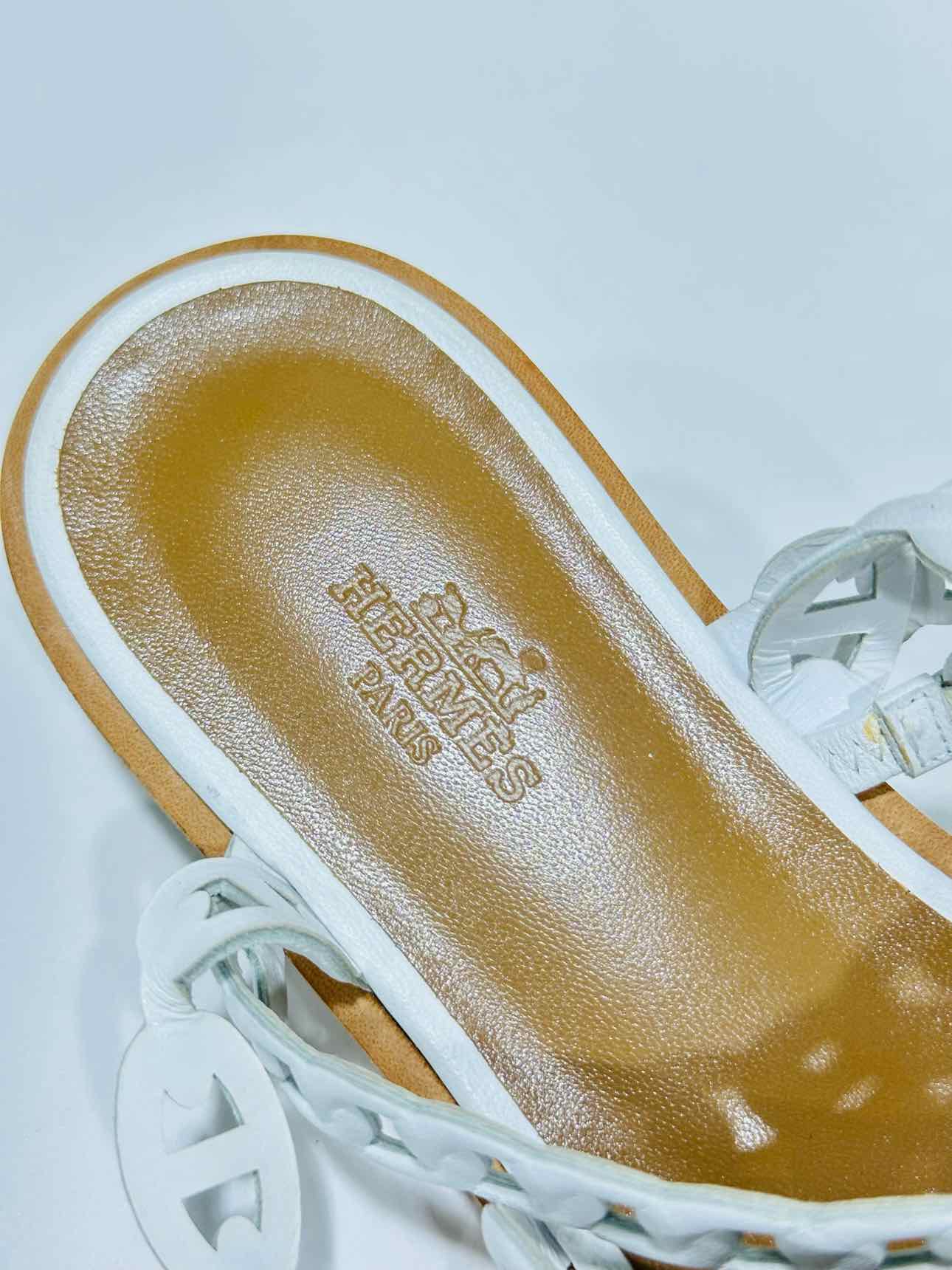 HERMES Kalliste White Size EU 35 Sandals