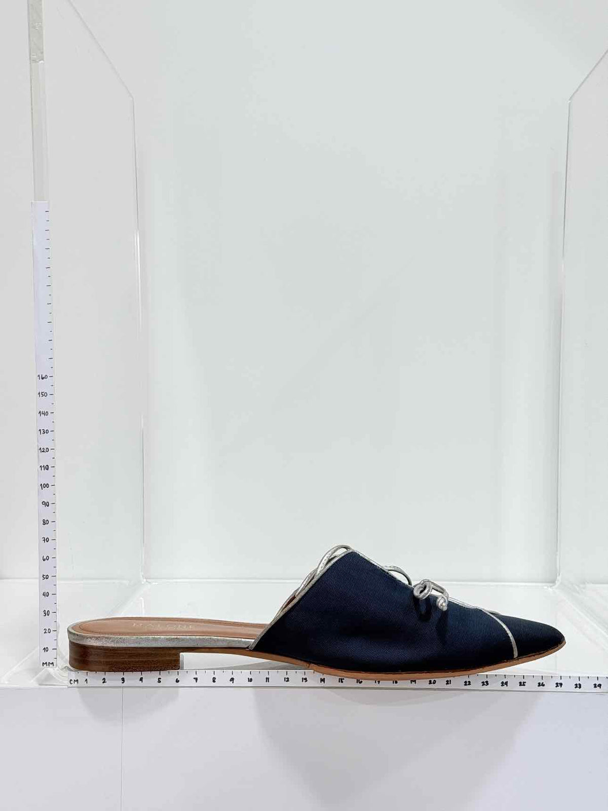 MALONE SOULIERS Navy Blue w/ Silver Size EU 39.5 Mules