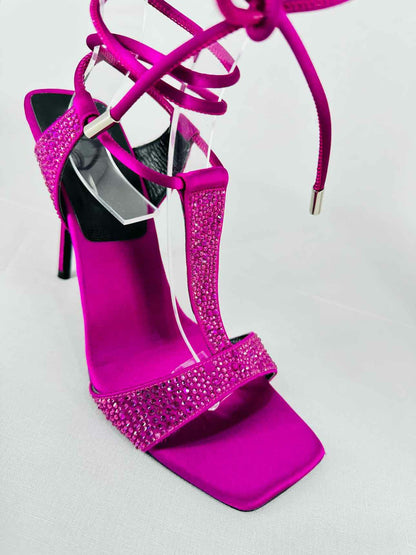 PACIOTTI Magenta Size EU 41 Heeled Sandals