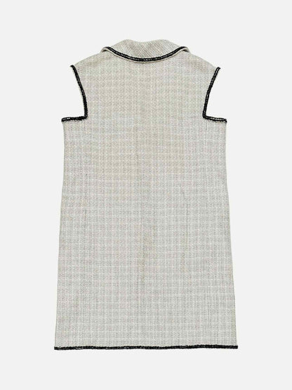 CHANEL Tweed White & Black Size US 10 Gilet