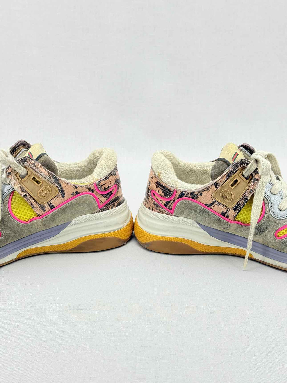 GUCCI Beige Multicolor Size EU 35 Sneakers