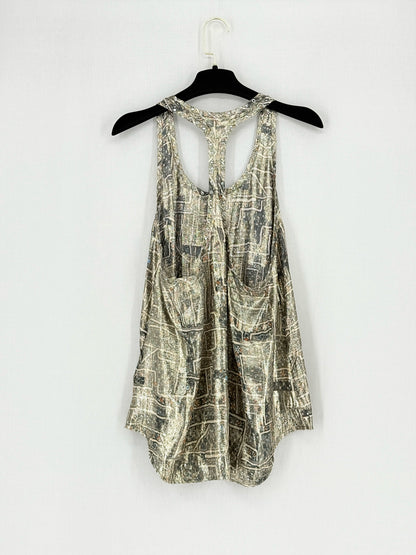 ISABEL MARANT Racerback Beige Multicolor Size US 10 Top