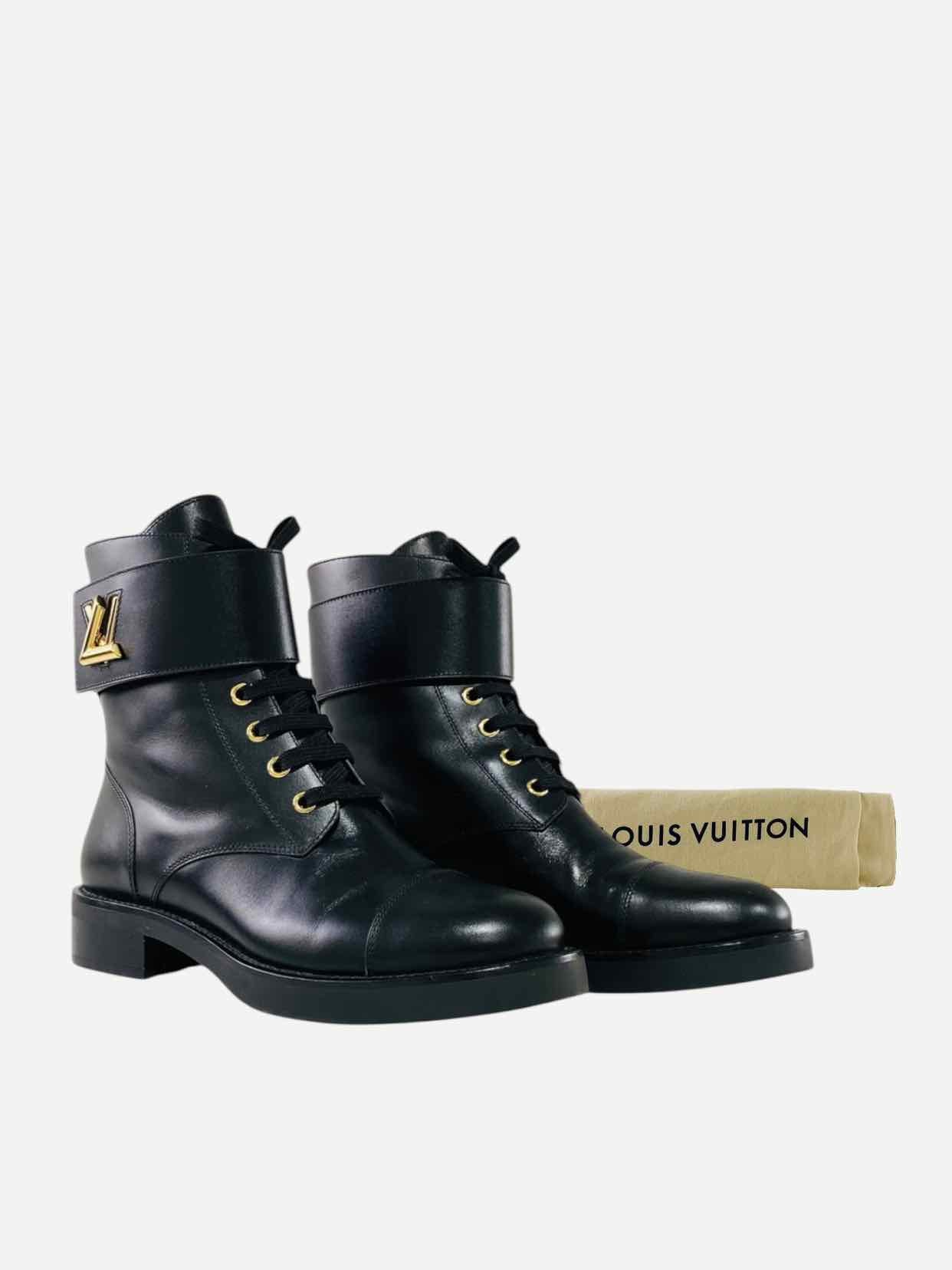 LOUIS VUITTON Ranger Black Ankle Boots 38