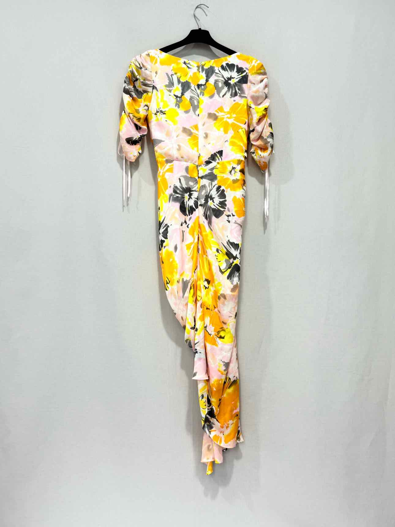 ALICE MCCALL Yellow & Beige Floral Size US 4 Midi Dress