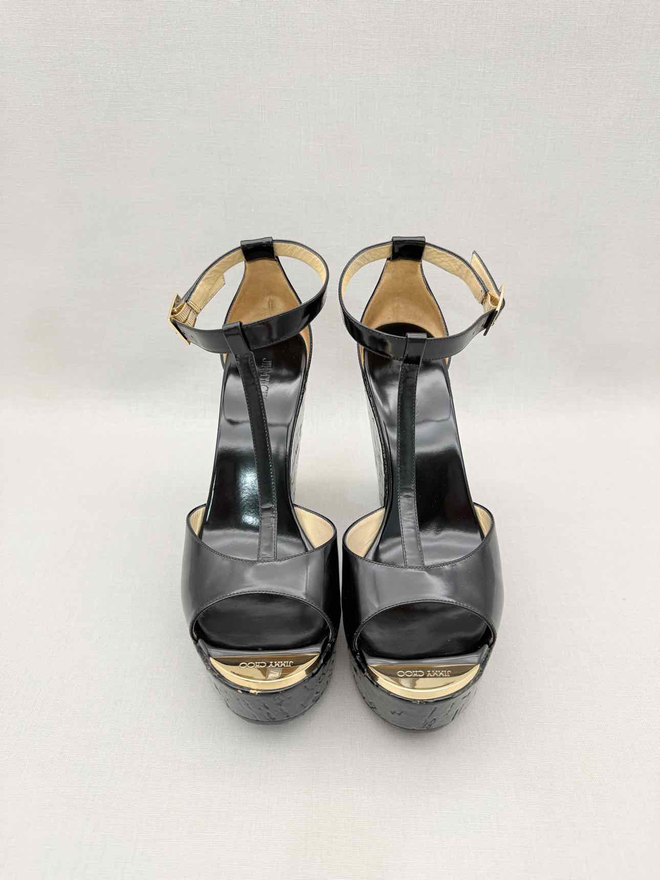 JIMMY CHOO Pela Black Size EU 41 Wedges