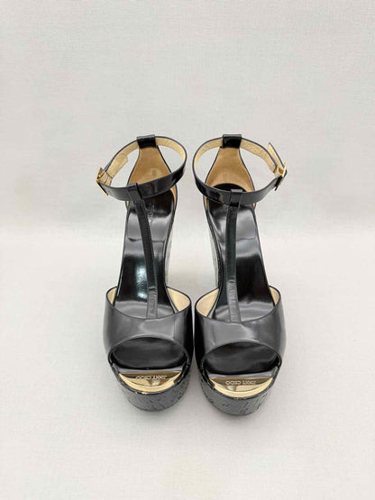 JIMMY CHOO Pela Black Size EU 41 Wedges