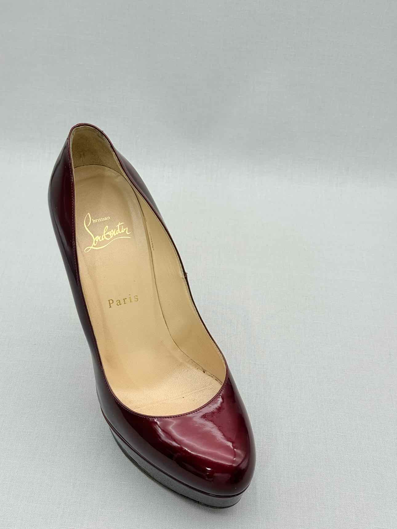 CHRISTIAN LOUBOUTIN Bianca Burgundy Size EU 38.5 Pumps