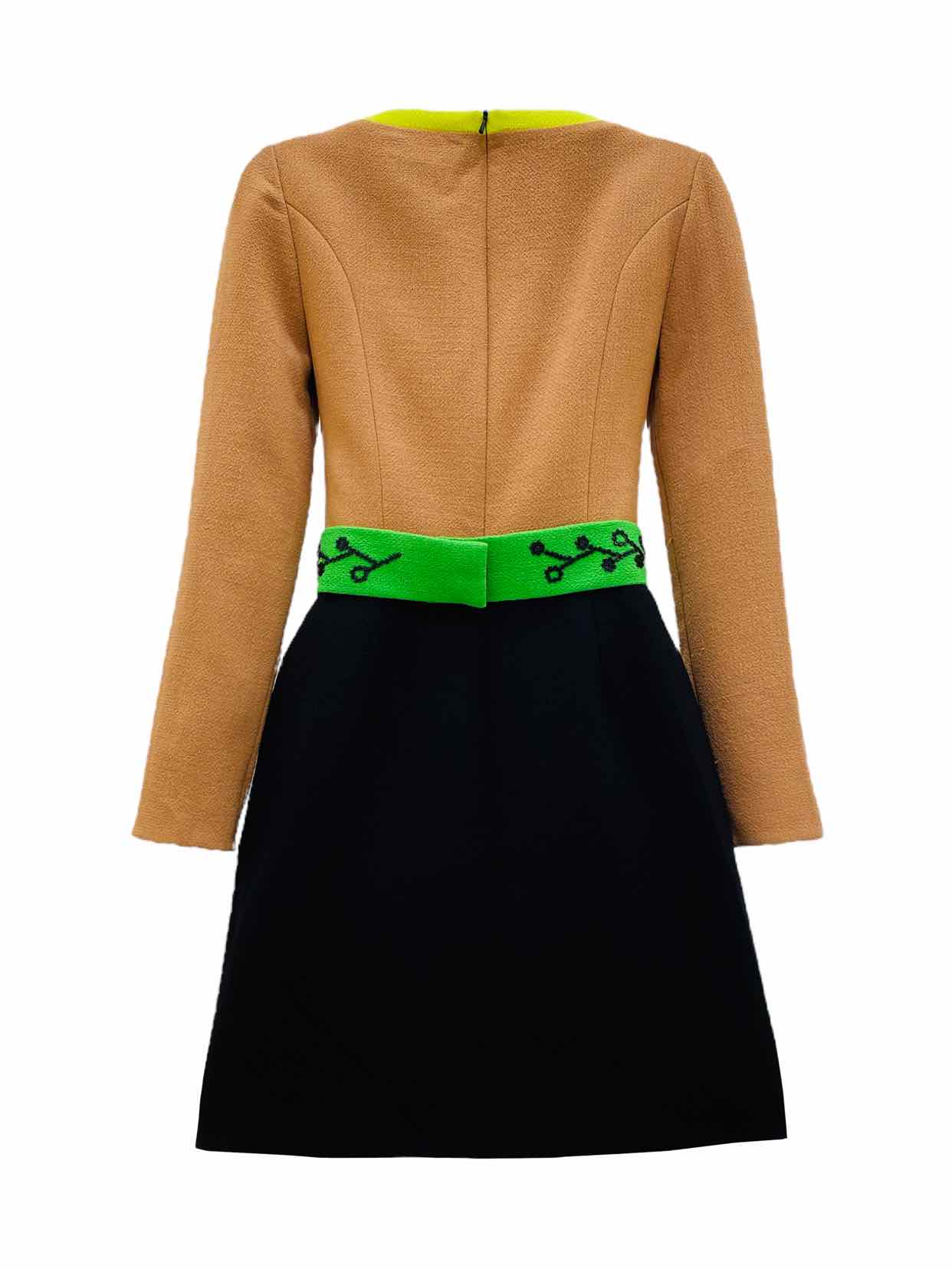 PETER PILOTTO Mocha & Black Size US 2 Knee Length Dress