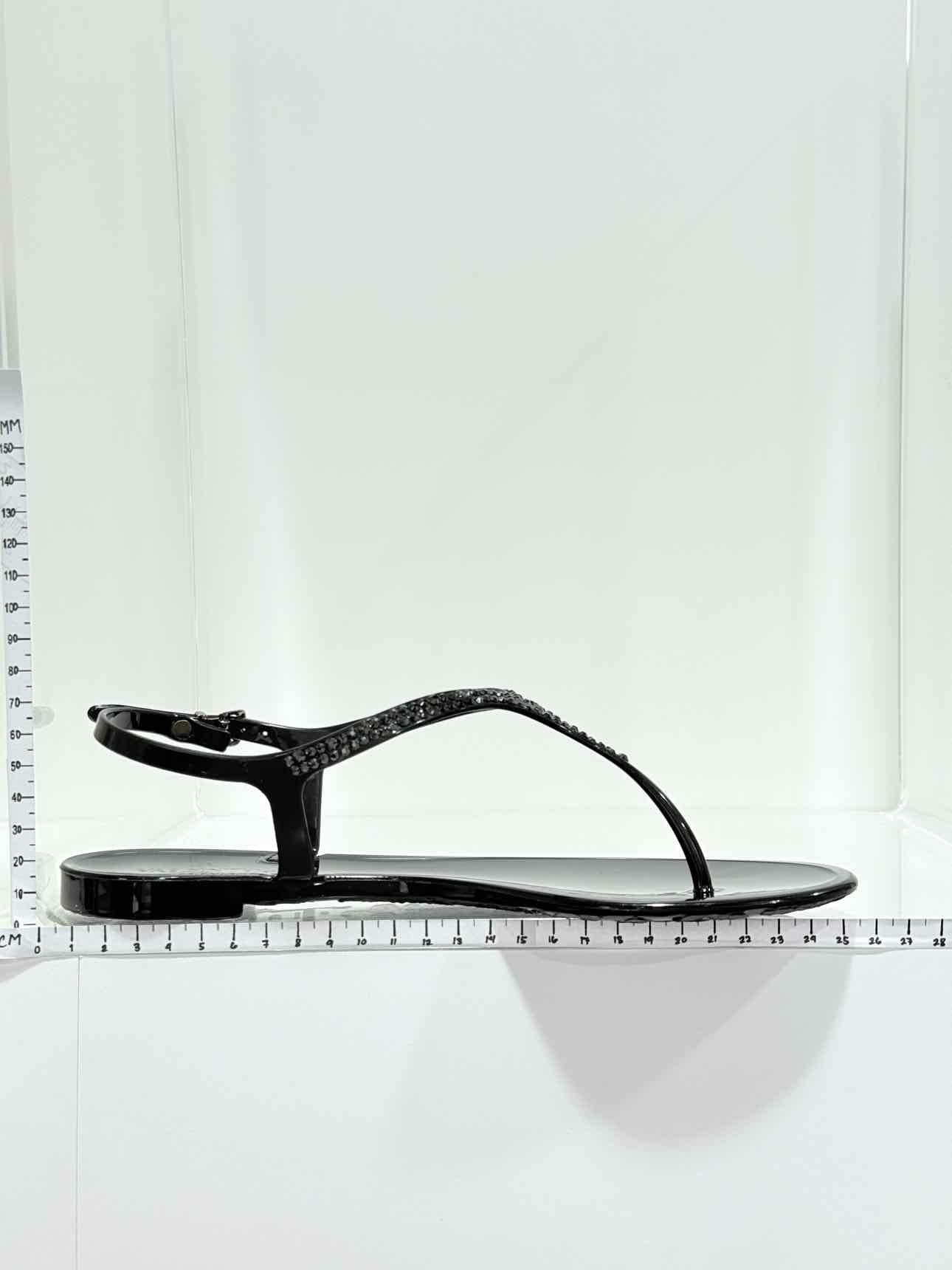 VALENTINO GARAVANI Jelly Thong Black Size EU 39 Sandals