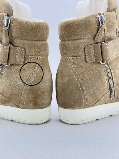 PRADA Beige Suede EU Shoe Size 38.5 Ankle Boots