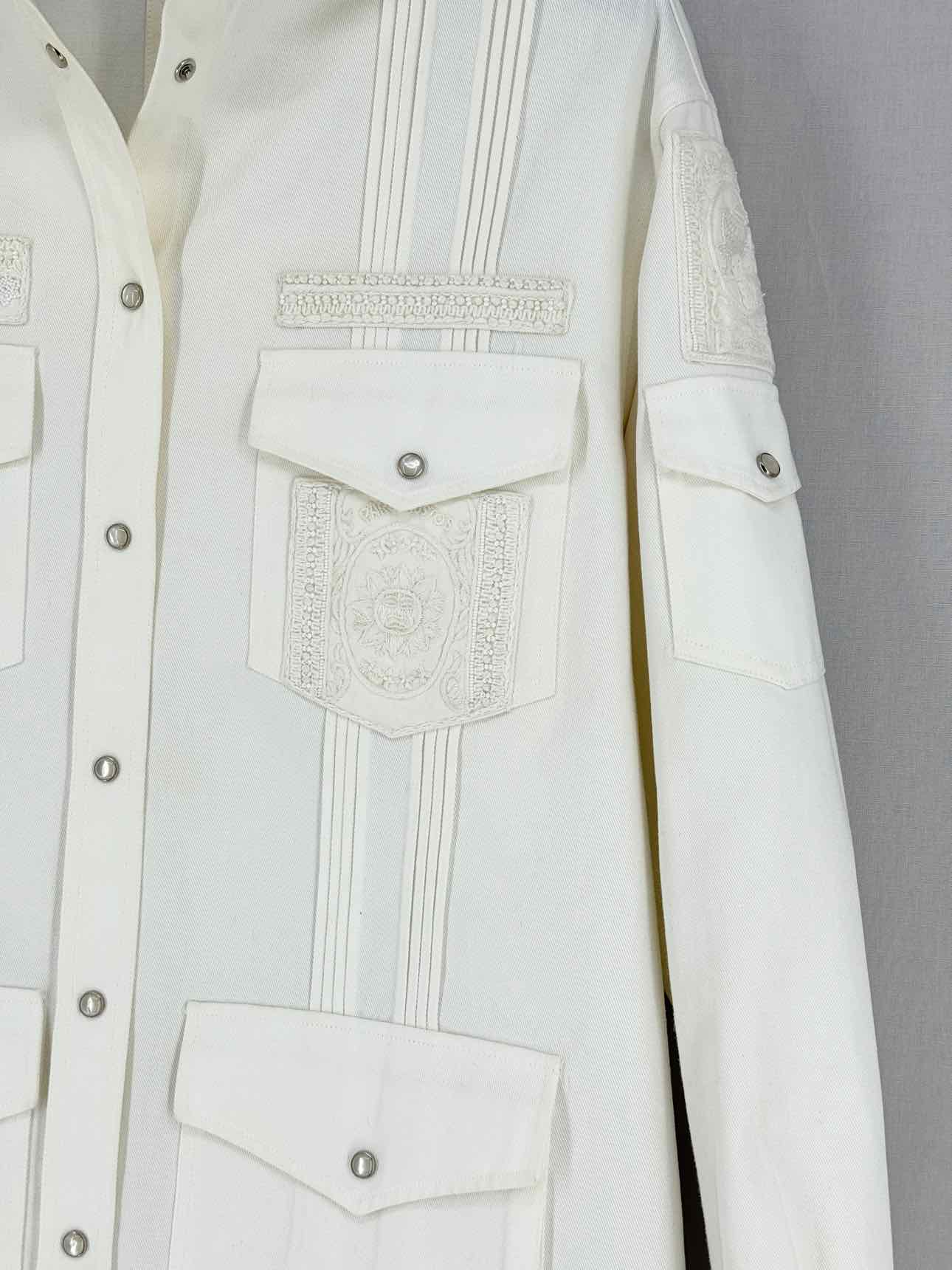 VALENTINO Off-white Embroidered Size US 2 Jacket