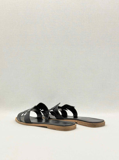 HERMES ORAN Black Size EU 40 Flats