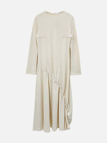 CAES Shift Beige Midi Dress