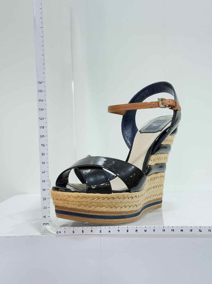 CHRISTIAN DIOR Riviera Black Size EU 37.5 Wedges