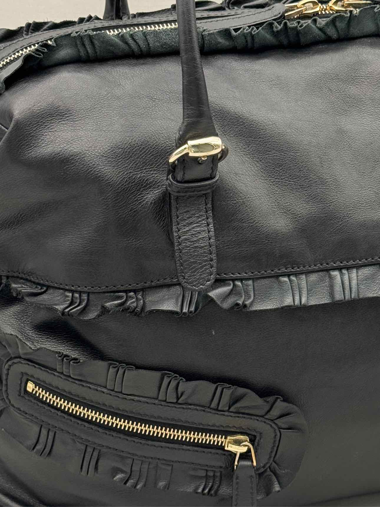 GUCCI Black Frilled Tote Bag