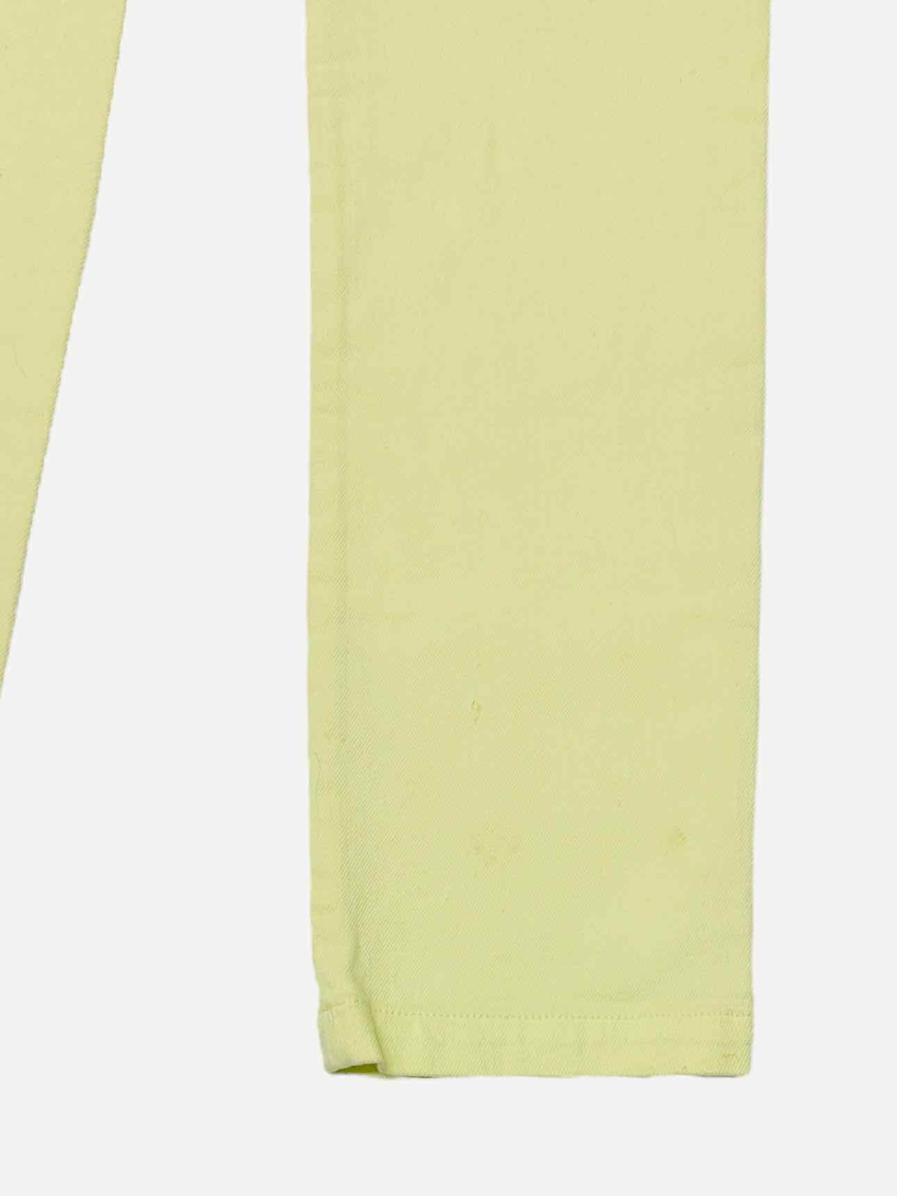 BALENCIAGA Ankle Lime Green & Black Pants