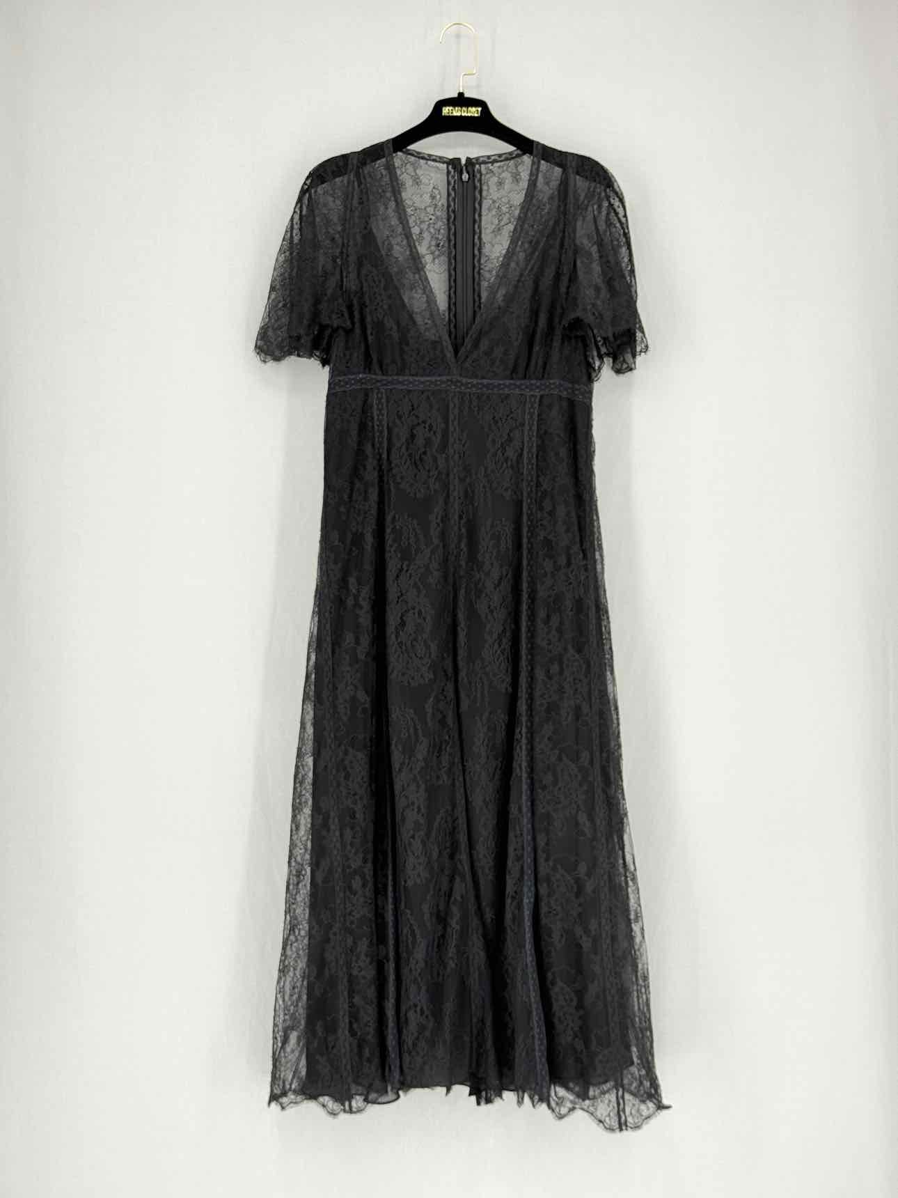 VALENTINO Black Size US 10 Midi Dress