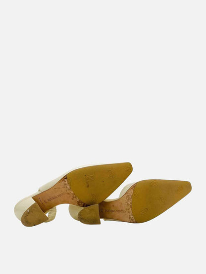 BOTTEGA VENETA D'Orsay Beige Size EU 35 Slingbacks