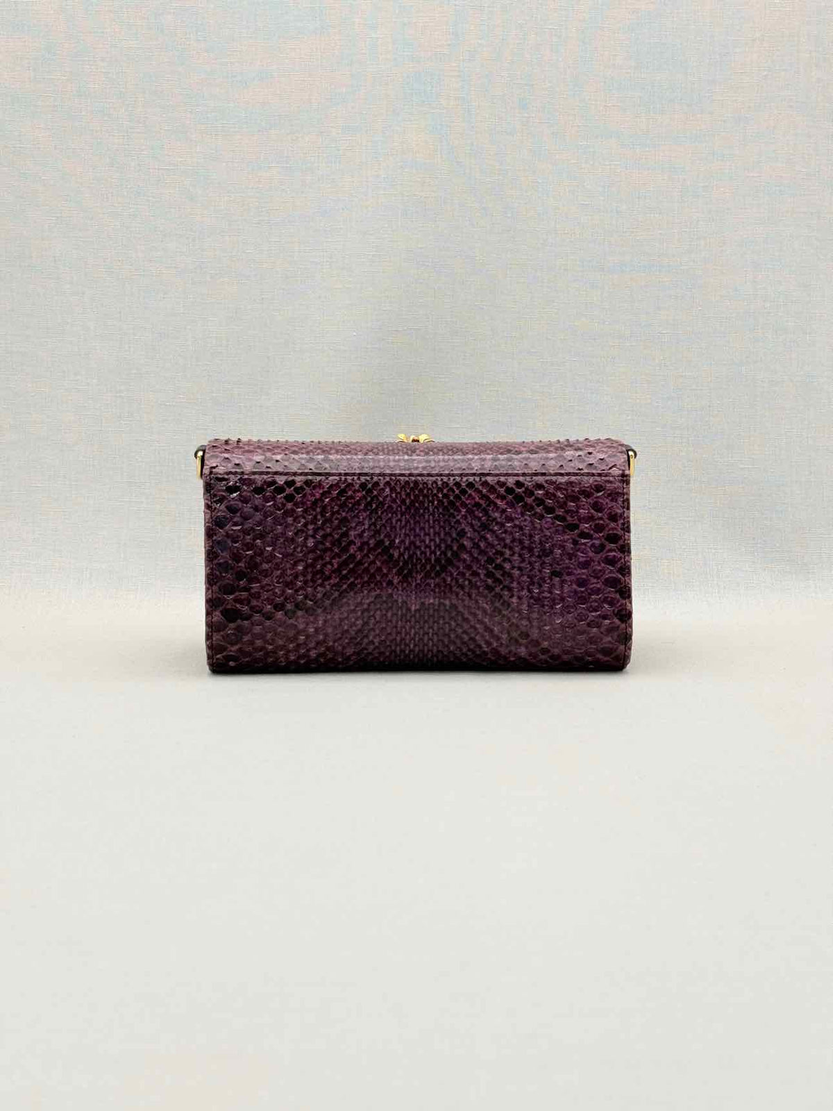 DOLCE & GABBANA Crystal Embellished Plum Shoulder Bag