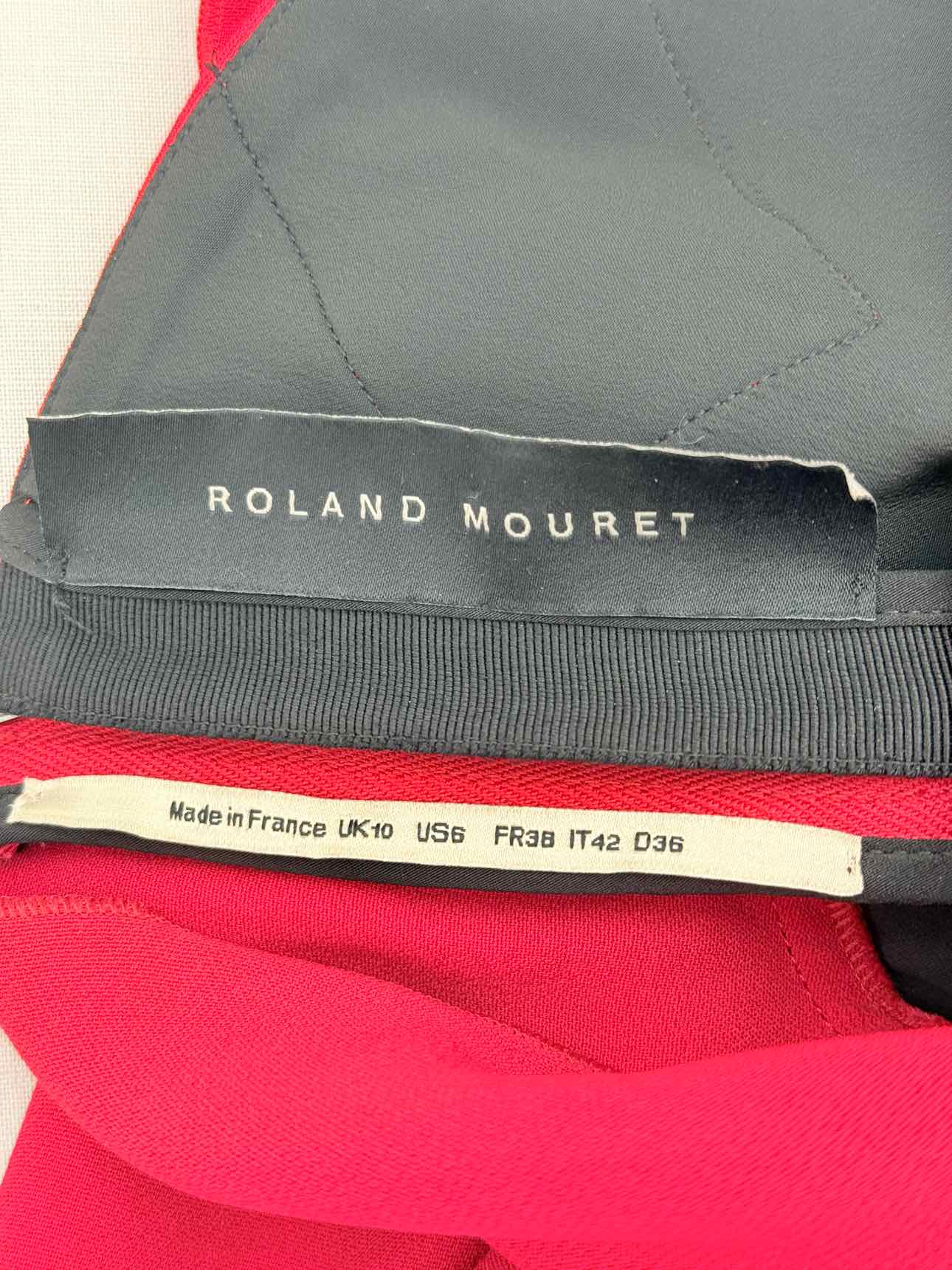 ROLAND MOURET One Shoulder Red Size US 6 Jumpsuit