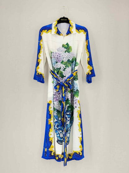 DOLCE & GABBANA Blue Multicolor Size US 2 Outfit Set