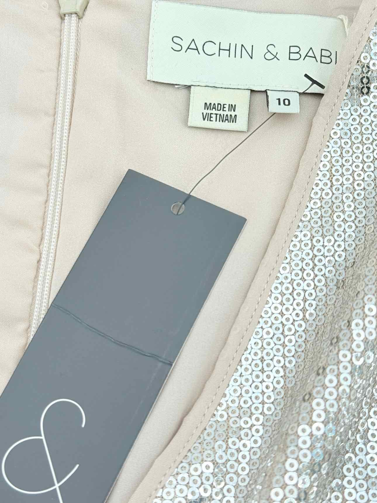 SACHIN & BABI Gold Size US 10 Short Dress