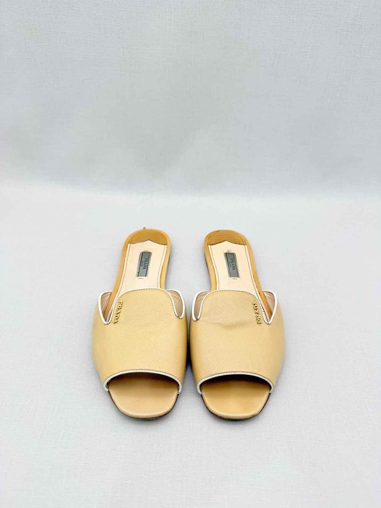 PRADA Beige Size EU 40 Slide Mules