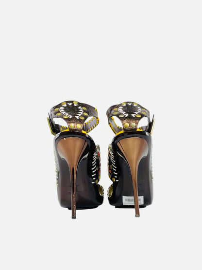JIMMY CHOO Brown & Yellow Size EU 40 Heeled Sandals