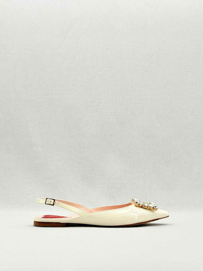 ROGER VIVIER Strass Cream Size EU 37 Flats