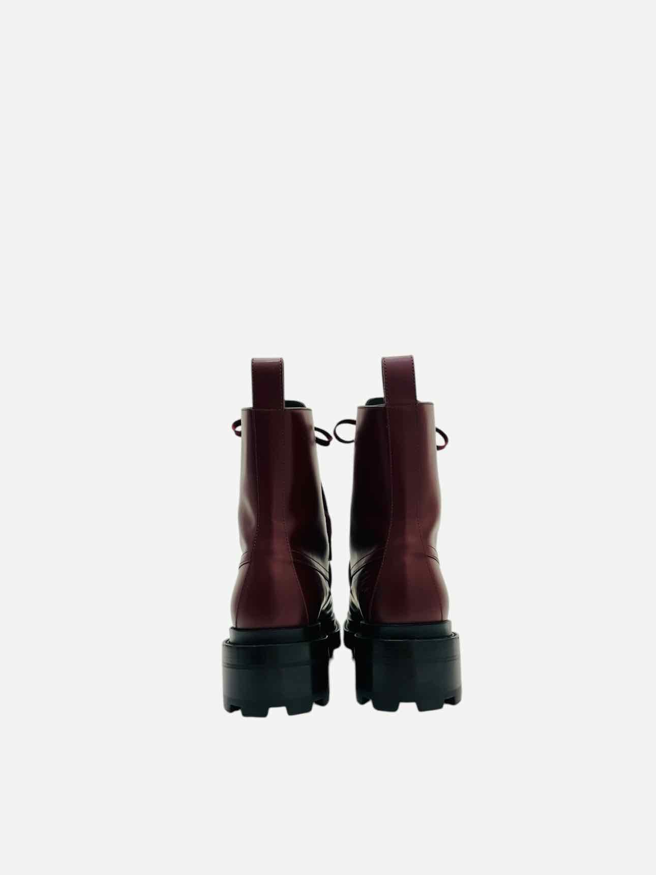 HERMES Funk Bordeaux Ankle Boots 36.5