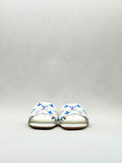 LOUIS VUITTON Revival White Multicolor Size EU 38 Mules