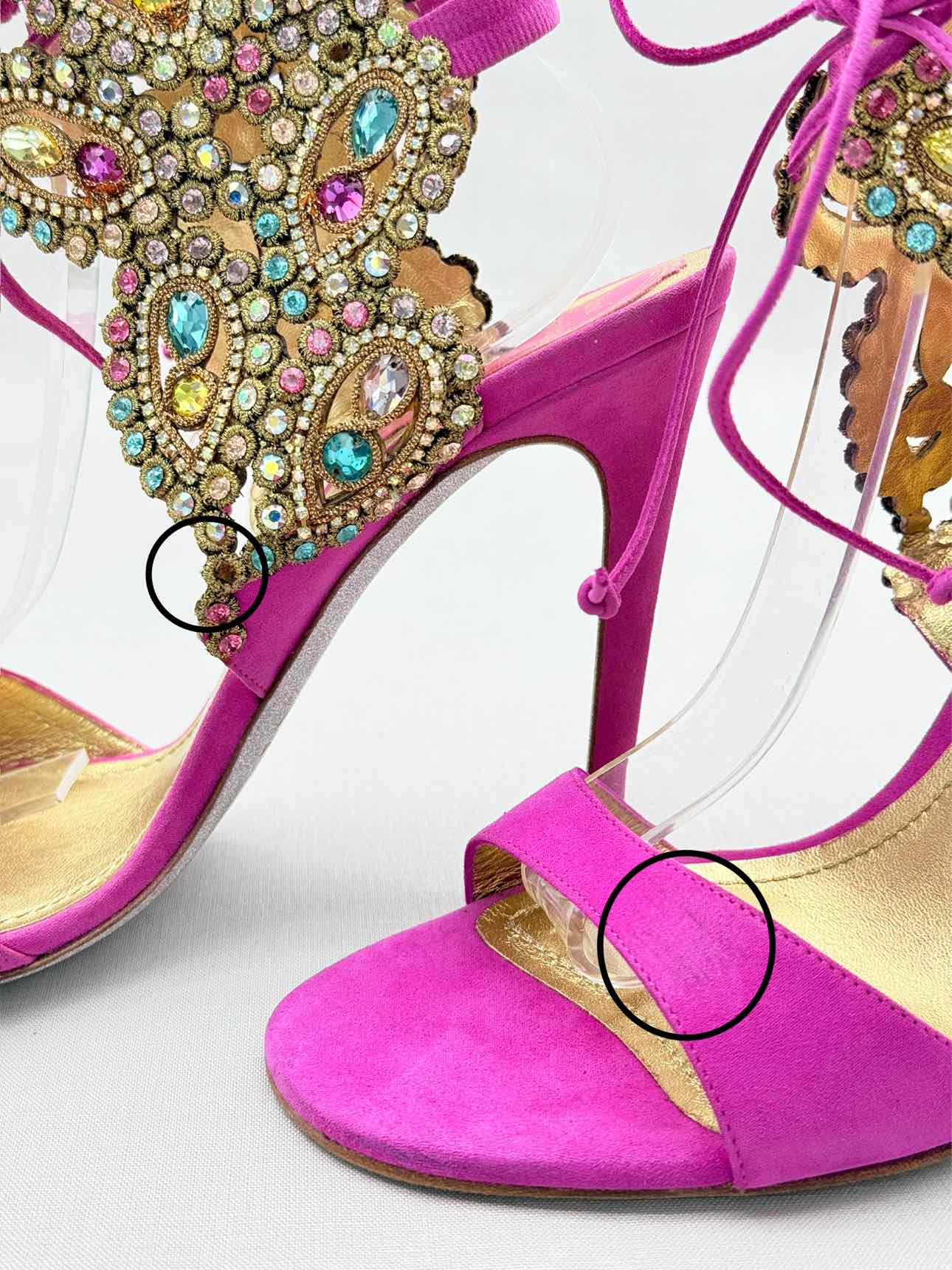 RENE CAOVILLA Pink Size EU 40 Heeled Sandals