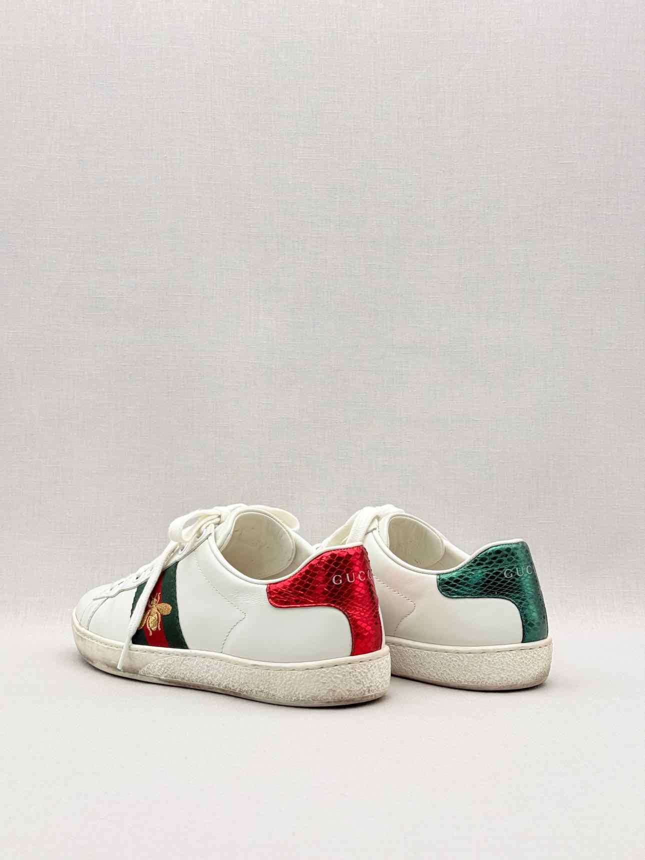 GUCCI Ace Bee White Multicolor Size EU 36 Sneakers