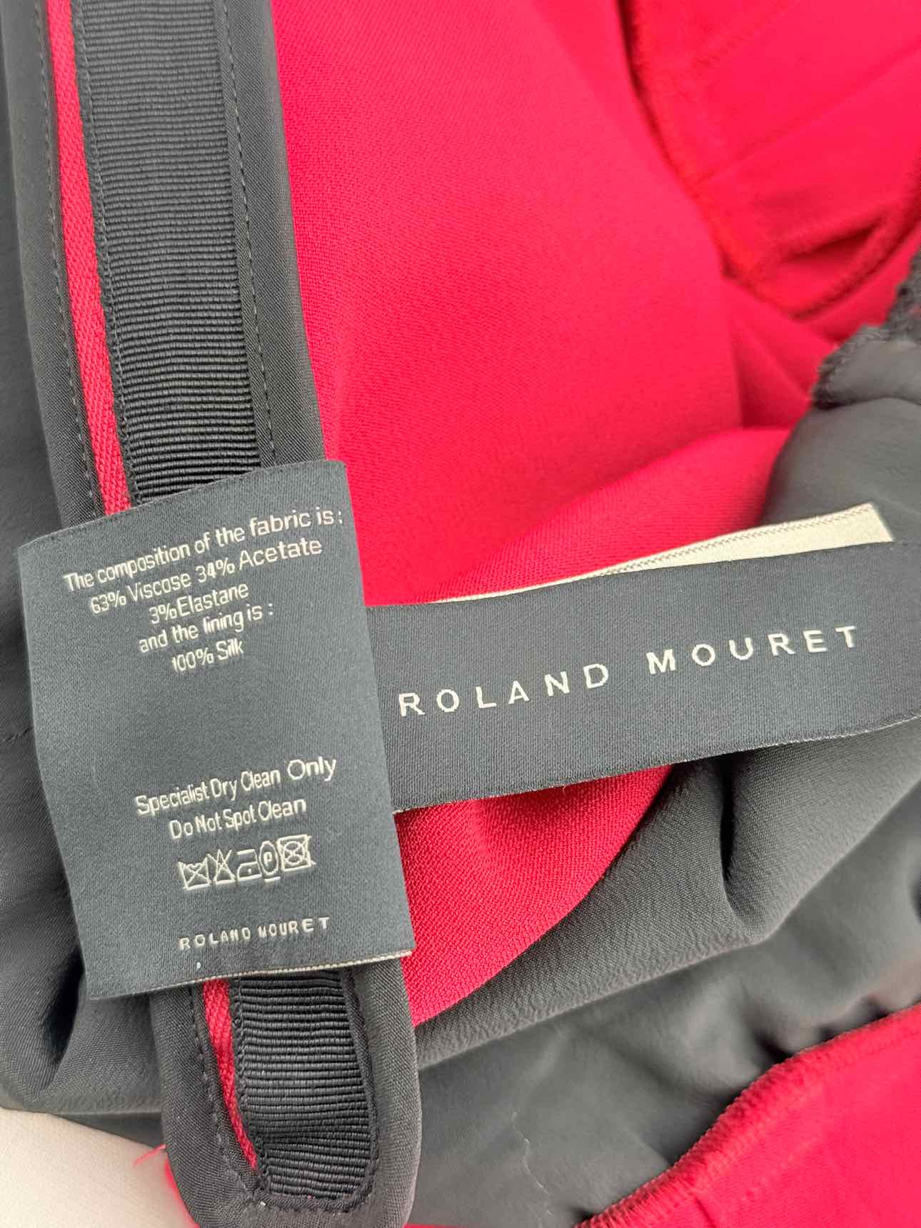 ROLAND MOURET One Shoulder Red Size US 6 Jumpsuit