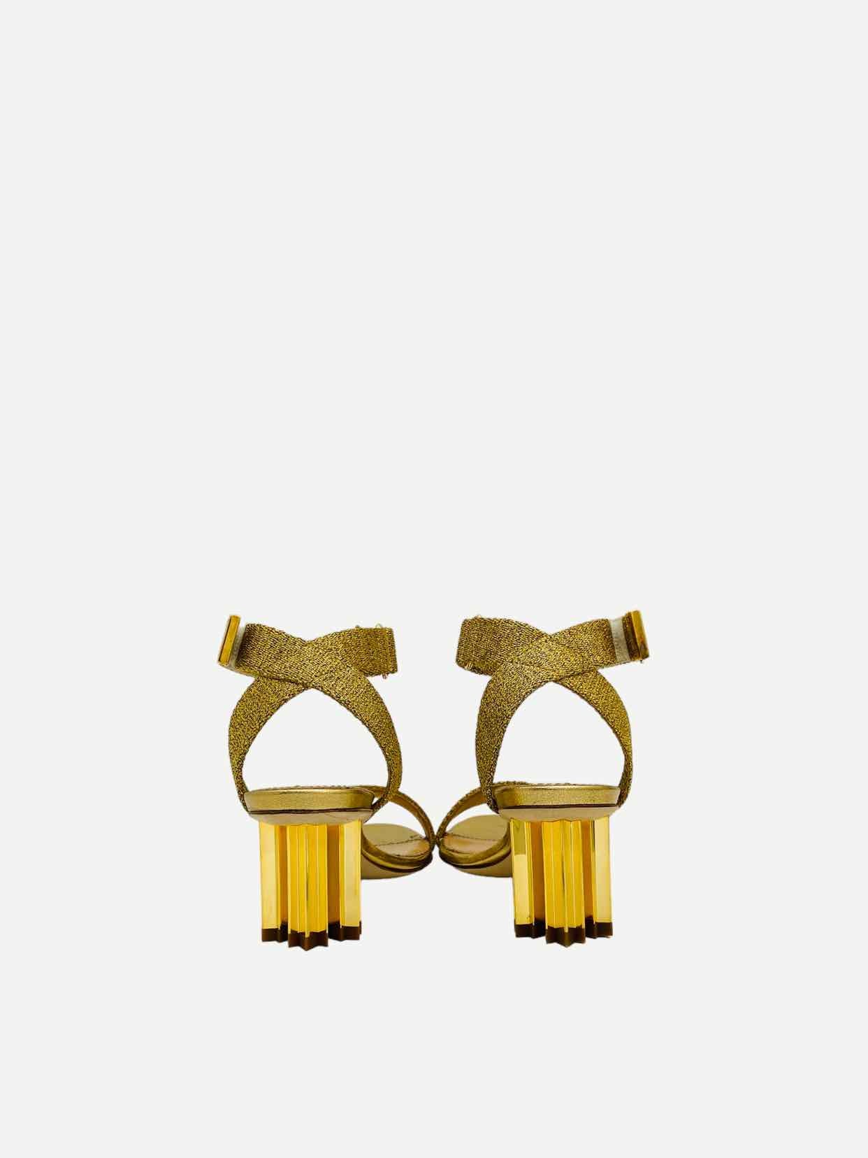 DSQUARED2 Metallic Gold Heeled Sandals