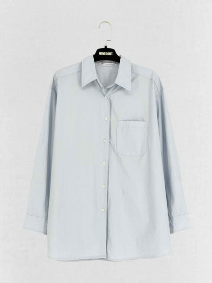 THE FRANKIE SHOP Pale Blue Size Medium Shirt